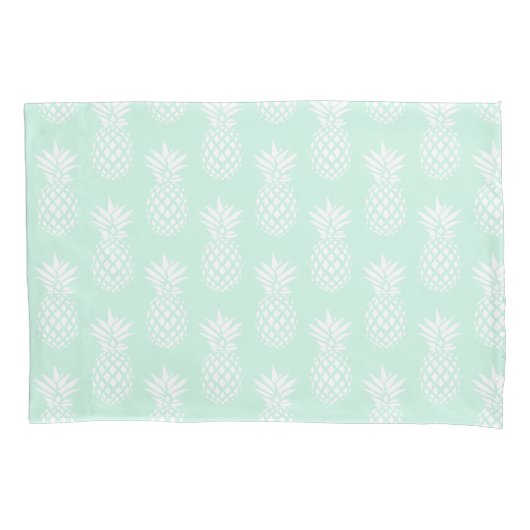 Housse D'oreillers Élégant joli joli menthe vert ananas motif (devant)