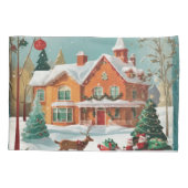Housse D'oreillers Élégant Joyeux Noël Festif Pillowcase (Dos)
