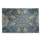 Housse D'oreillers Elégant Mandala Blue Whimsy Design (Dos-Droit)