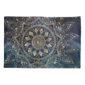Housse D'oreillers Elégant Mandala Gold Blue Galaxy (Dos)