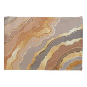 Housse D'oreillers Elégant Marbre Or : Arrière - plan stylisé. (Dos)