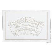 Housse D'oreillers Élégant Mariage Monogramme (devant-gauche)