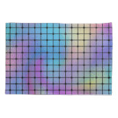 Housse D'oreillers Elegant Modern Colorful Squares Tiles | (Dos-gauche)