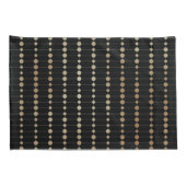 Housse D'oreillers Elégant moderne perles d'or cercles Motif points | (Dos-Droit)