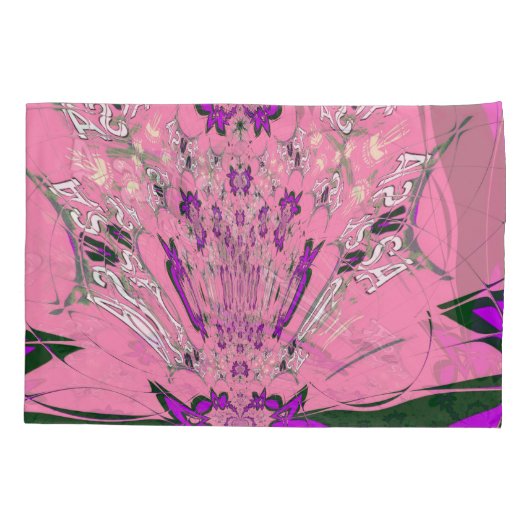 Housse D'oreillers Elégant Monogram Bloom : Magnifiquement Motif pers (Dos-gauche)