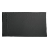 Housse D'oreillers Élégant Monogramme Initiales Crest noir sur blanc (Dos-gauche)