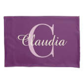 Housse D'oreillers Élégant Monogramme rose (devant)