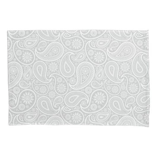 Housse D'oreillers Élégant Motif blanc et gris clair (devant)