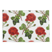 Housse D'oreillers Élégant Motif des fleurs florales des roses rouges (Dos-Droit)