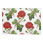 Housse D'oreillers Élégant Motif des fleurs florales des roses rouges (devant-gauche)