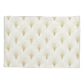 Housse D'oreillers Elégant Motif géométrique Art déco or (Dos)