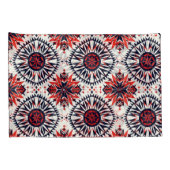 Housse D'oreillers Élégant Pillowcase en coton Turquoise "Cosmic Inte (Dos-Droit)