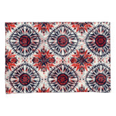 Housse D'oreillers Élégant Pillowcase en coton Turquoise "Cosmic Inte (devant-Droit)