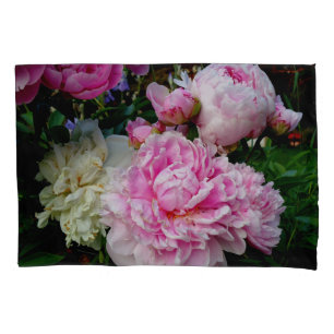 Housse D'oreillers Elégant rose peony blanc floral jardin photo
