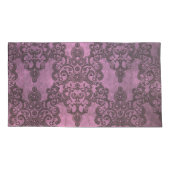 Housse D'oreillers Élégant Rustique Perturbé Purple Damask Modèle (Dos-gauche)