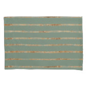 Housse D'oreillers Elégant Sage Green Gold Stripe (devant-gauche)