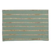 Housse D'oreillers Elégant Sage Green Gold Stripe (devant-Droit)