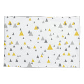 Housse D'oreillers Elégant triangles jaune et gris Motif moderne (Dos)