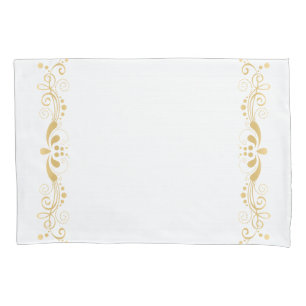 Housse D'oreillers Elégant Vintage Lumière Or Lace Design