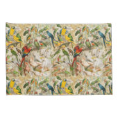 Housse D'oreillers Élégant Vintage Oiseaux tropicaux Parrots (Dos-Droit)