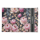 Housse D'oreillers Élégant Welcome Blush Pink Peony Nom floral (Dos)