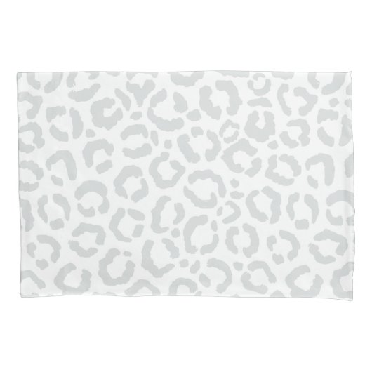 Housse D'oreillers Elegant White Gray Leopard Cheetah Animal Print (devant)