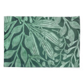 Housse D'oreillers Elégante aquarelle Botanique Vert Feuille (Dos-gauche)