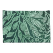Housse D'oreillers Elégante aquarelle Botanique Vert Feuille (Dos-Droit)
