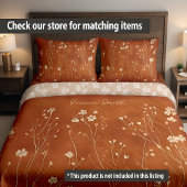 Housse D'oreillers Élégants Fleurs sauvages en terre cuite