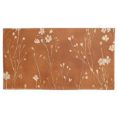 Housse D'oreillers Élégants Fleurs sauvages en terre cuite (devant-gauche)