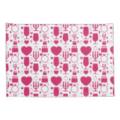 Housse D'oreillers éléments de motifs de la Saint-Valentin (Dos-Droit)