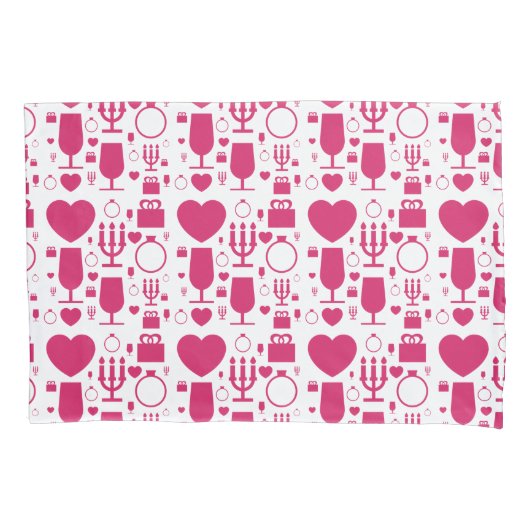 Housse D'oreillers éléments de motifs de la Saint-Valentin (devant-gauche)