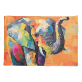 Housse D'oreillers Eléphant arc-en-ciel Abstrait (Dos)