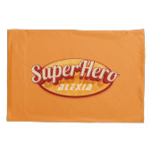 Housse D'oreillers 🦸 ‍ ♀️ Elephant Superhero Nom personnalisé  (Dos)