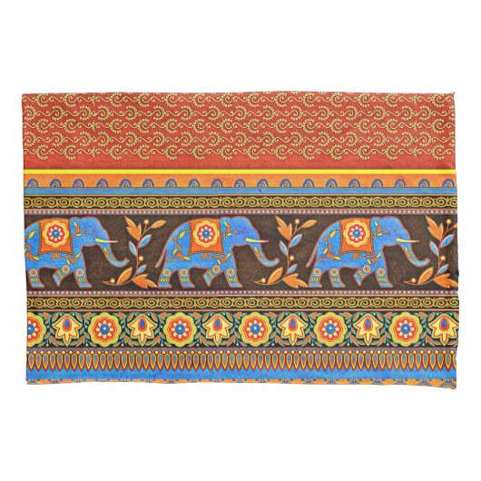 Housse D'oreillers Éléphants brillants (devant)