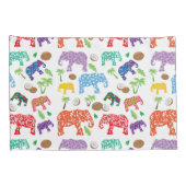 Housse D'oreillers Éléphants tropicaux (Dos-Droit)