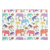 Housse D'oreillers Éléphants tropicaux (devant-Droit)