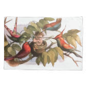 Housse D'oreillers Elfe des bois dans le nid : Antique Oiseau Sprite  (Dos)