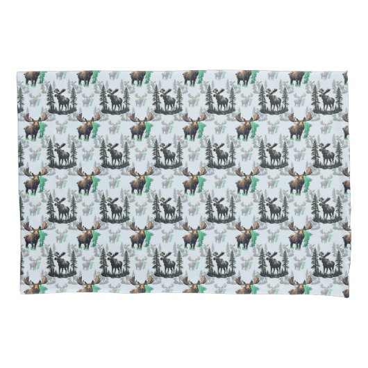 Housse D'oreillers Elk Moose Antlers Deer Design Motif (devant)