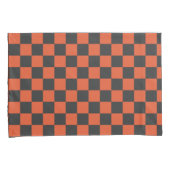 Housse D'oreillers Ember and ash checkerboard pattern (devant-Droit)