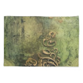 Housse D'oreillers Émeraude Green Rustic Steampunk Horloge (11) (Dos-gauche)