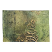 Housse D'oreillers Émeraude Green Rustic Steampunk Horloge (11) (Dos-Droit)