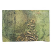 Housse D'oreillers Émeraude Green Rustic Steampunk Horloge (11) (devant-Droit)