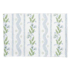 Housse D'oreillers Emma Stripe en bleu et vert de Cornflower