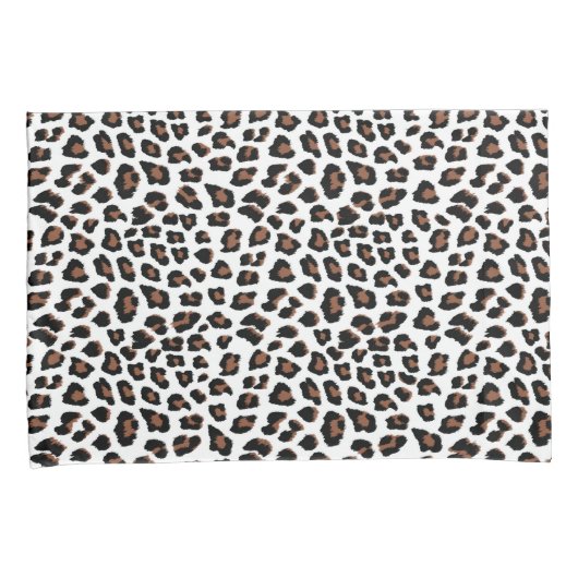Housse D'oreillers Empreinte de léopard blanc (devant-Droit)