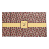 Housse D'oreillers Empreinte de léopard Chevron Coussin Coque (Dos)