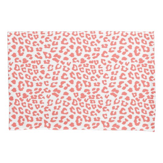 Housse D'oreillers Empreinte de léopard de corail (devant-gauche)