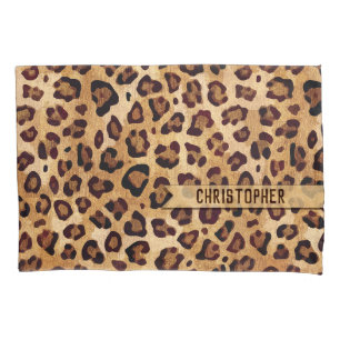 Housse D'oreillers Empreinte de léopard Rustic Texture Nom de l'ajou