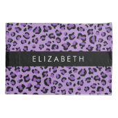 Housse D'oreillers Empreinte de léopard, Spots, Leopard Violet, Votre (Dos)