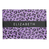 Housse D'oreillers Empreinte de léopard, Spots, Leopard Violet, Votre (devant)